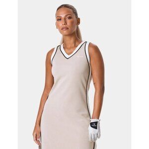Macade Ava Tan Range Golf Dress L Sleeveless Athletic Performance Outdoor NEW